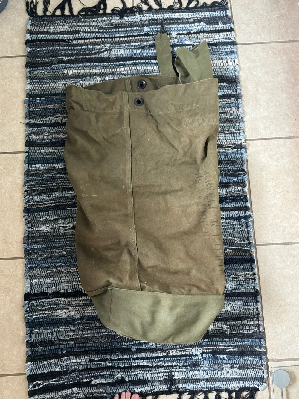Authentic WW2 Era US Army EUC Issued GIANT Duffle Field Bag EUC